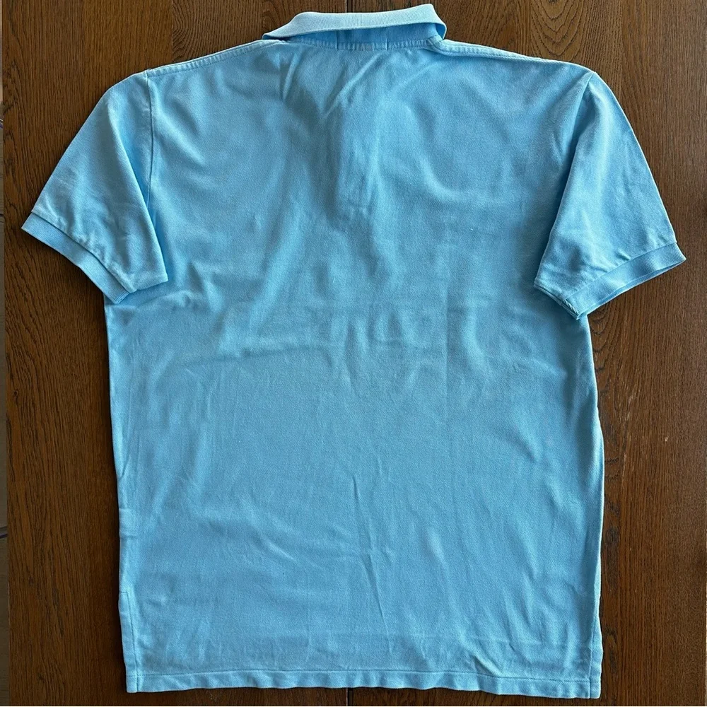 Polo Ralph Lauren Light Blue Pink Pony Short Sleeve Shirt Preppy Men’s Size L - Picture 3 of 6